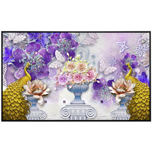 papermoon EcoHeat Infrarotheizung mit Blumenmuster in Bunt und Matt-Effekt mit App-Steuerung und WLAN - Bild 2