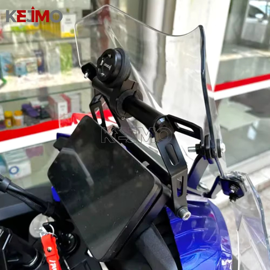 QJMOTOR Motorrad-Handyhalterung und GPS-Navigationshalterung für SRT 900 800 SX 750 SRT 800SX 800X 900X 900SX in Schwarz - Bild 2