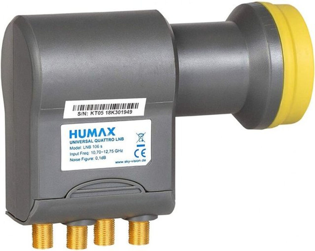Humax LNB 106s Gold Quattro Universal LNB in Gold und Blau - Bild 2