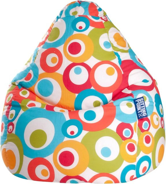 Sitting Point Sitzsack BeanBag Malibu 120 in Türkis Bunt aus Baumwolle mit abnehmbarem Bezug - Bild 1