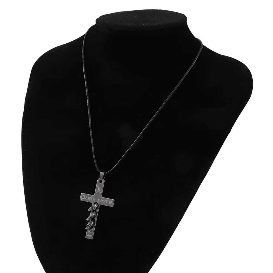 Bandai Kreuz-Anhänger Halskette, Silber, Unisex, Vintage - Bild 2