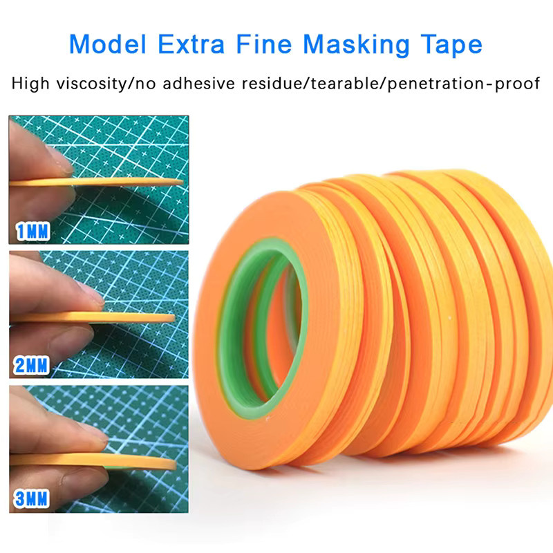 MYPANDA Modell Abdeckband Orange für Sprühbeschichtung und DIY Spezial Masking, Länge: 18 m, Breite: 3 mm - Bild 2