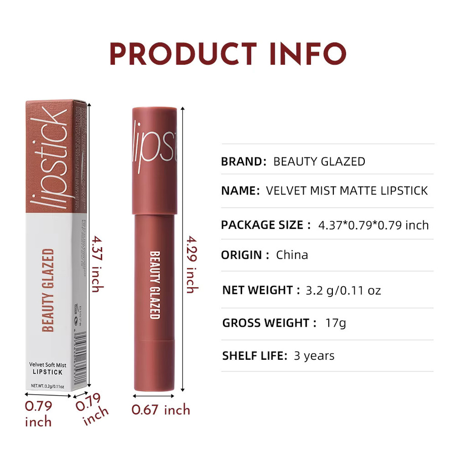 Beauty Glazed Lippenstift, Matt, Damen - Bild 5