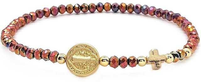 KKBEAD Armband, Perlen, Kristall, Damen, Jesus Kreuz - Bild 1