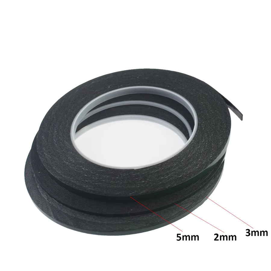 5er Set doppelseitiges starkes Schaum-Klebeband für Samsung gebogene Bildschirme und Glasabdeckungen in Schwarz, Stärken: 2mm, 3mm und 5mm - Bild 2