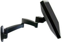 Ergotron 200 Series Monitor-Wandhalterung mit 2 Extensions, Schwarz, für 1 Display bis 27 Zoll und 11,3 kg, drehbar, neigbar und tiefenverstellbar, VESA-kompatibel - Bild 1