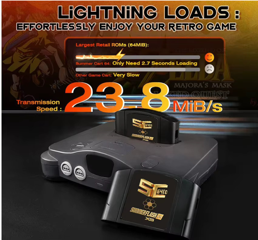 SummerflashX5 SC64 Gold-Karte 64 GB Open Source N64DD Flash TF-Karte für Retro-Videospielkonsolen wie GBC und SNES - Bild 4