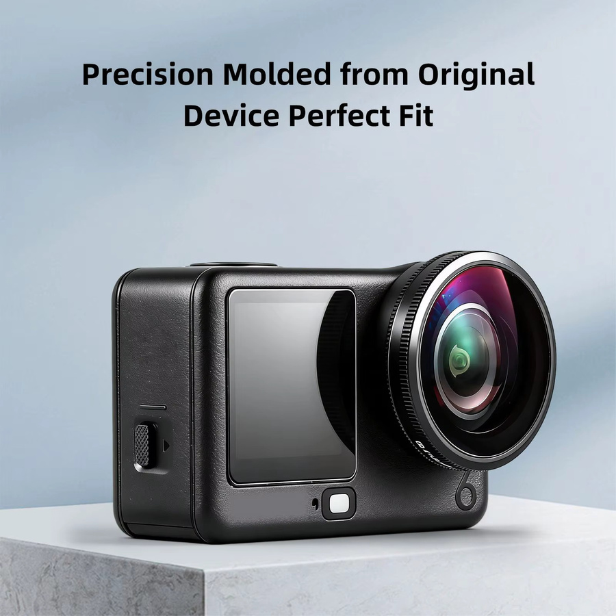 PULUZ 180 Grad Ultra-Weitwinkel-Glaslinse für DJI Osmo Action 6 in Schwarz - Bild 3