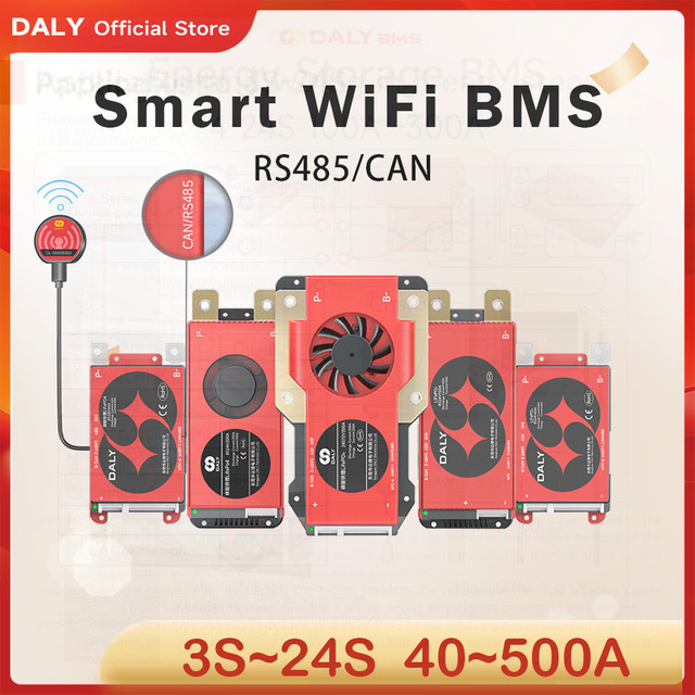 Daly Smart BMS mit WiFi für LiFePO4 und Li-Ion Batterien (4S bis 20S) mit CANBUS und RS485 Unterstützung - Bild 1