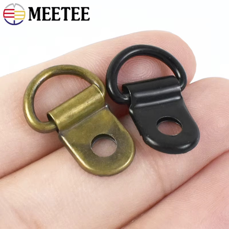 Meetee Metall Seitenclip Schnalle für Taschen und D-Ring Ösen in Gold und Multicolour, 9 x 14 mm - Bild 3