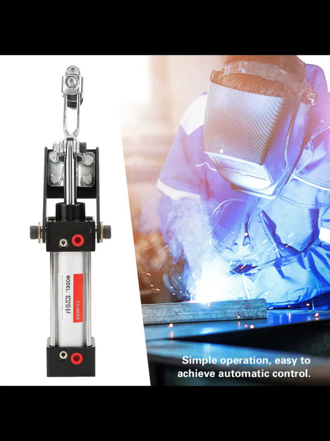 WALFRONT GH-12130 Professionelle pneumatische Zylinder-Halteklemme, 300 mm - Bild 2