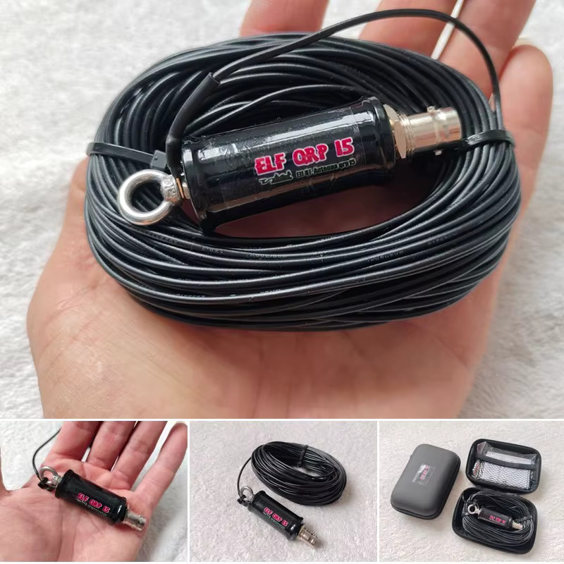 AISANRAY QRP15 Mini-ELF-HF-Antenne für 1–30 MHz, tragbare Kurzwellenantenne in Schwarz, unterstützt 40 m/20 m/15 m/10 m Senden - Bild 2