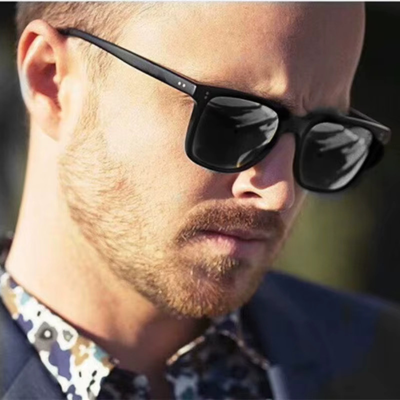 Samjune Sonnenbrille, Quadratisch, Vollrand, Kunststoff, Schwarz, Herren - Bild 4