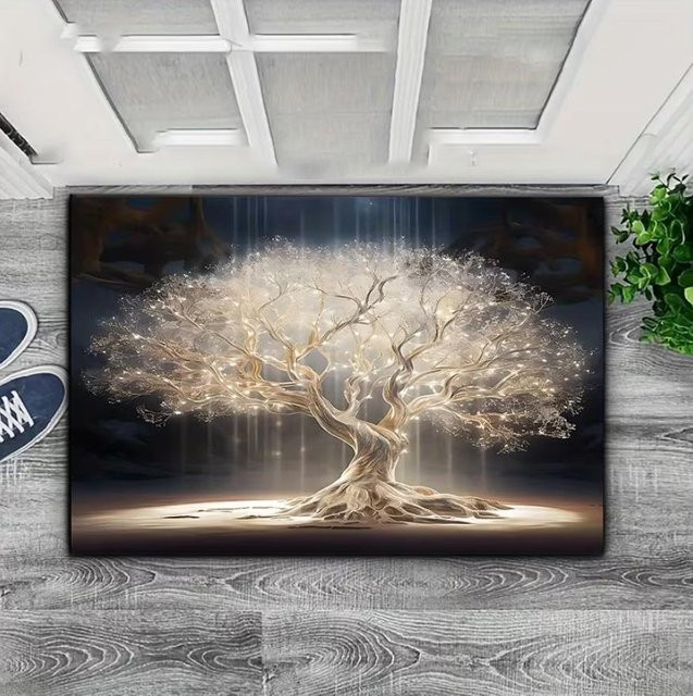 Lodestar Baum des Lebens Willkommen Fußmatte, mehrfarbig, B/T: 60 x 40 cm, Höhe: 1 cm - Bild 1