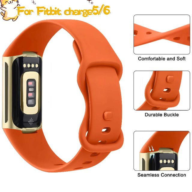 JBAILI Uhrenarmband Silikon, Unisex, für Fitbit Charge 5 6 - Bild 1