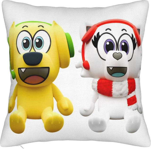JMG Clothing Anime Kissenbezug Tylers And Snowi Gaming aus Polyester, Farbe: Weiß, B/T/H: 45 x 45 x 45 cm - Bild 1