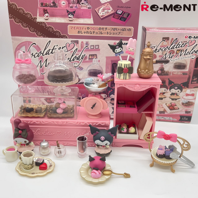 Re-ment My Melody Kuromi Schokoladenwerkstatt, Miniatur-Szenenräume - Bild 1