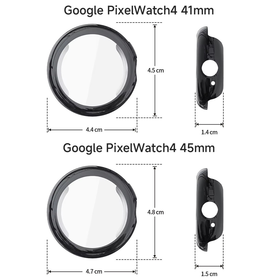 FancyWrist Hülle für Google Pixel Watch 4, TPU, Schwarz, Unisex - Bild 4