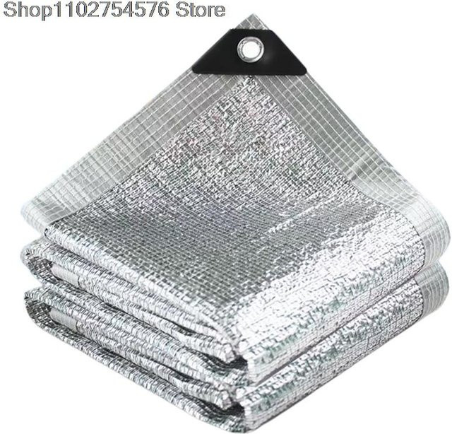 Simplistic Living Home Sonnenschutznetz mit 99% UV-Schutz und Aluminiumfolie für Gewächshaus und Wintergarten, Grau, 1 x 1 m - Bild 1