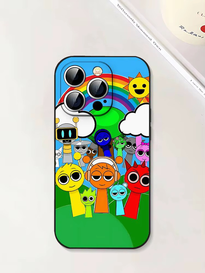 Stoßfeste Slim Handyhülle Cartoon Game S-Sprunki für Apple iPhone in Schwarz und Multicolour - Bild 6