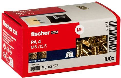Fischer Messingdübel 13,5 mm für Beton, 100 Stück - Bild 1