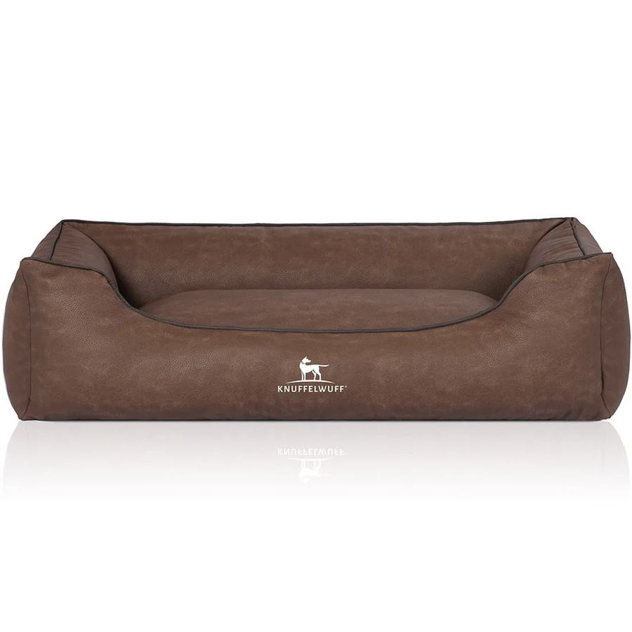 Knuffelwuff Hundebett Scottsdale Sofa aus Kunstleder in Braun mit erhöhter Kante, B/T: 120 x 85 cm - Bild 2