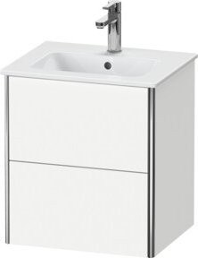 Duravit Waschtischunterschrank XSquare Compact in Weiß Matt mit 2 Schubladen, wandhängend, B/T/H: 51 x 41,8 x 56 cm - Bild 1