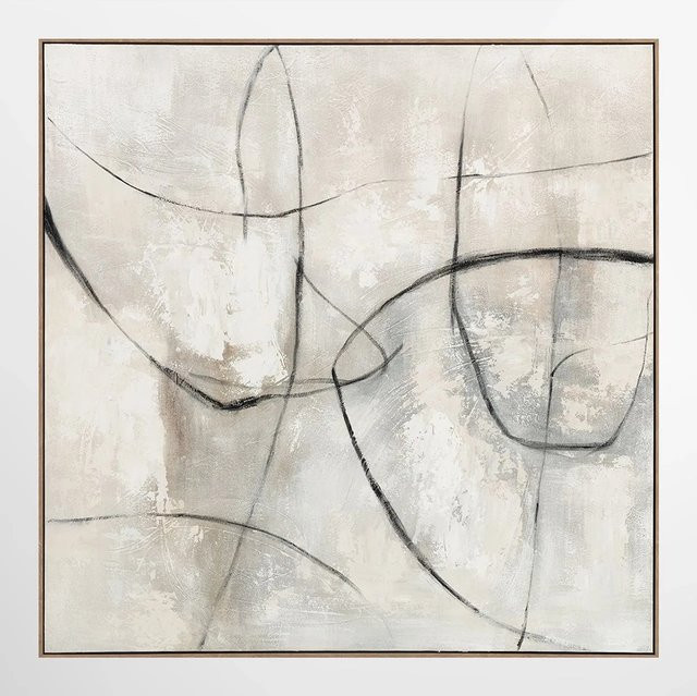 ArtUniverse Leinwandbild Marble Stone Modern Abstract in Grau und Multicolour, B/T/H: 115 x 115 x 115 cm - Bild 1