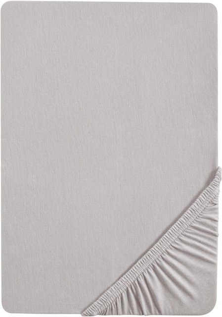 BIBERNA Premium Jersey-Elasthan Spannbettlaken für Topper, Grau, B/T: 180 x 200 cm - Bild 1