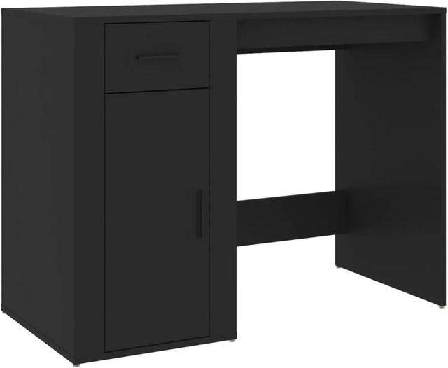 vidaXL Schreibtisch in Schwarz aus Holzwerkstoff für Büro und Arbeitszimmer, B/T/H: 100 x 49 x 75 cm - Bild 1
