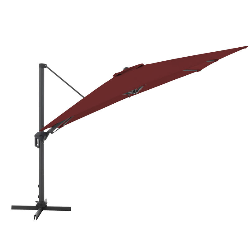 Doppler Ampelschirm Active Pendel Green Edition in Rot mit Aluminiumgestell und Schutzhülle, B/T: 310 x 250 cm - Bild 3