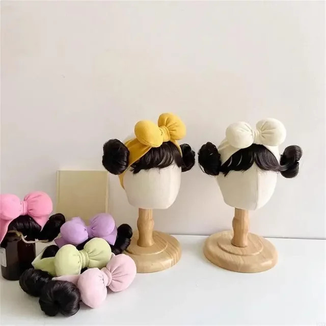 D7YD Kinder Bowknot Stirnband, Pony Fringe Haar Verlängerung - Bild 1