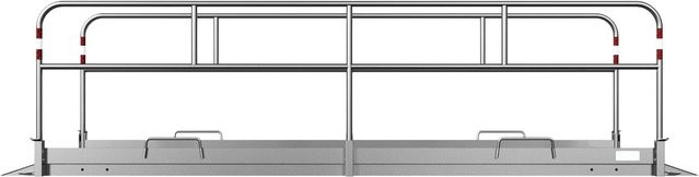 Schake Grabenbrücke aus Aluminium in Silber, Breite: 4,50 m, Höhe: 1 m - Bild 1