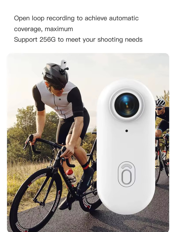 JETO 4K UHD Mini-Actionkamera mit WiFi und Magnethalterung, Wasserdicht bis 30m, Farbe: Weiß - Bild 6