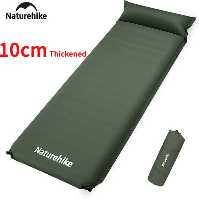 Naturehike Camping Selbstaufblasende Luftmatratze Doppelbett, 10 cm Dicke, Grün - Bild 1