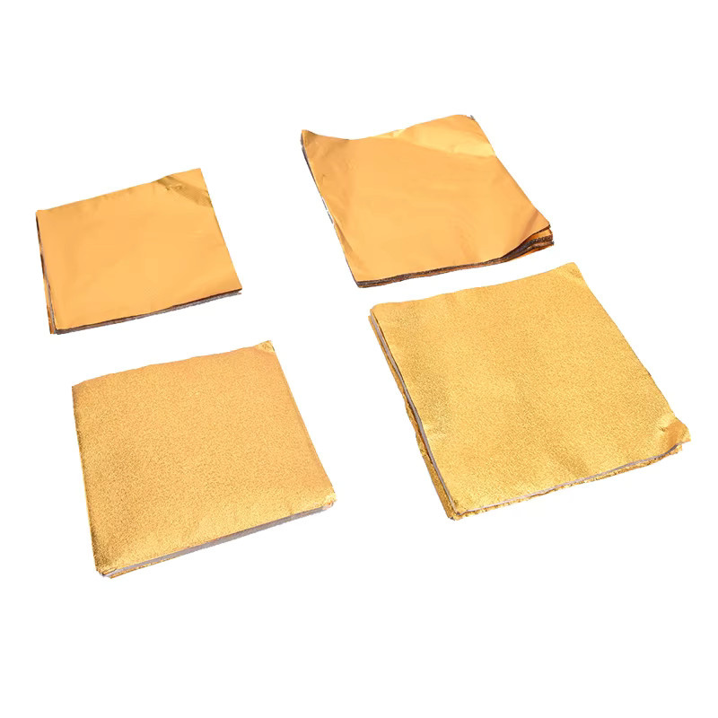 100 Stück Goldene Aluminiumfolie Wrapper für Süßigkeiten, Schokolade und Cookies zur Partyverpackung - Bild 2