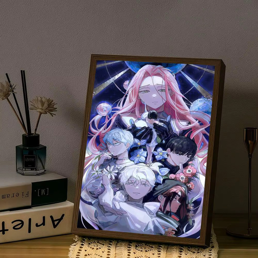 Anime ALIEN STAGE Film-Klebeplakate aus Retro Kraftpapier, Mehrfarbige DIY Wandaufkleber für dein Zimmer, Café oder Bar, Rechteckig, B/H: 15,0 x 15,0 cm - Bild 5