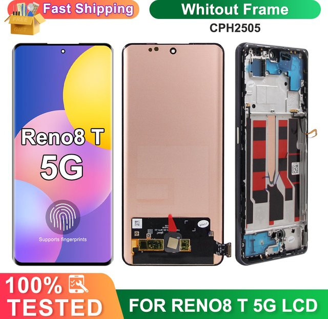 Oppo Reno8 T 5G LCD Display mit Touch Panel Digitizer und Rahmen Ersatzteil 6,7 Zoll - Bild 1