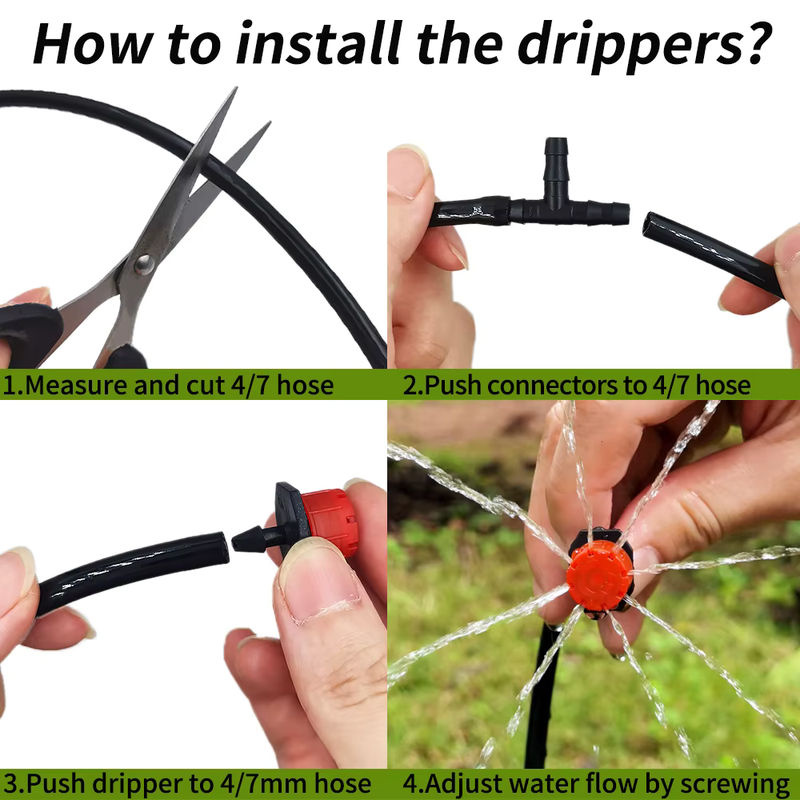 OASIS DIY Tropfbewässerungssystem mit verstellbaren Tropfern und Gartenschlauch - Bild 4