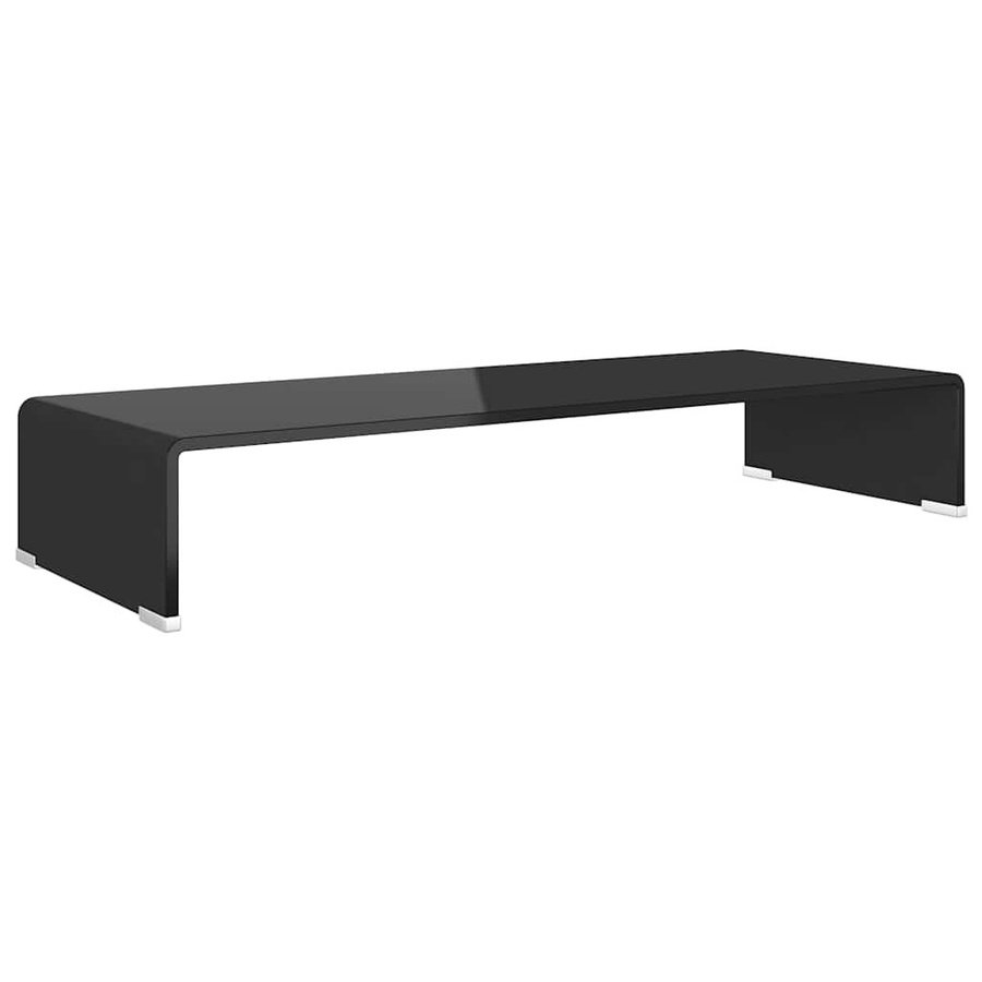 Vidaxl Monitor- und Fernseherständer aus Glas in Transparent, B/T/H: 80 x 30 x 13 cm - Bild 2