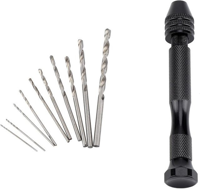 CosyHome Handbohrer-Set aus Aluminium in Silber mit Bohrern für DIY-Handwerk - Bild 1