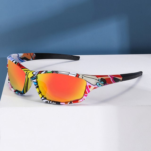 Polarisierte Radsport-Sonnenbrille, Unisex, Vollrand, multicolour - Bild 1