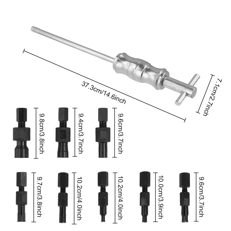 Podofo 9-teiliges Blindloch-Innenlagerabzieher-Set mit Gleithammer und Lagerentferner-Werkzeugset für 8-32mm - Bild 5