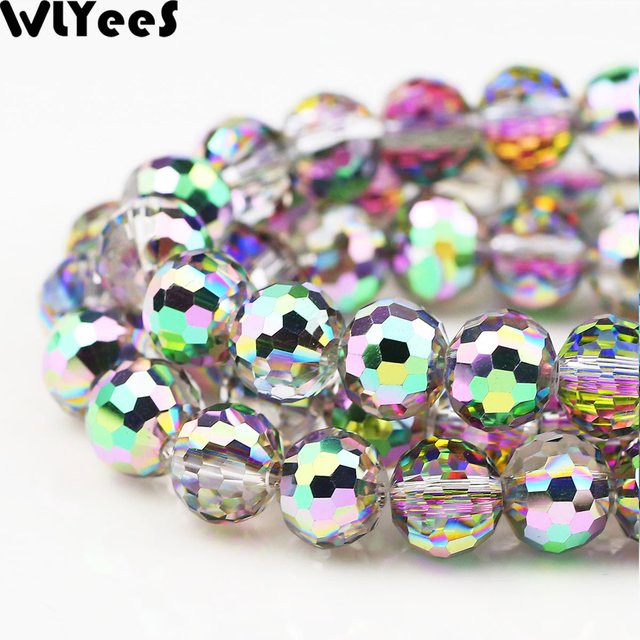 WLYeeS Perlen, rosegrün, facettiert, 8 mm, österreichischer Kristall, 65 Stück - Bild 1