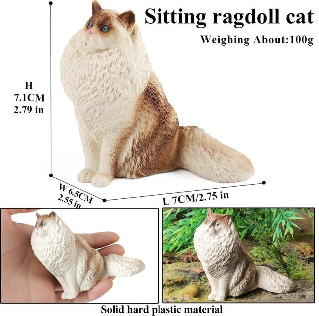 Oenux Katzenmodell Siam Devon Rex Sphynx Ragdoll Perser Actionfigur ab 3-6 Jahren - Bild 1