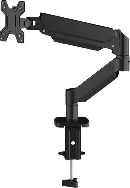 Einzelmonitor-Arm-Schreibtischhalterung für 17 bis 32 Zoll Bildschirme, Tragfähigkeit bis 10 kg, Schwarz, mit Gelenk-, Klemm- und Tüllenbasis - Bild 1