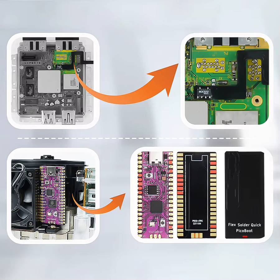 Raspberry Pi Pico Picoboot FPC Flex-Kabel für NGC Gamecube Spielkonsole mit GC2SD/SD2SP2 Flachbandkabel - Bild 3