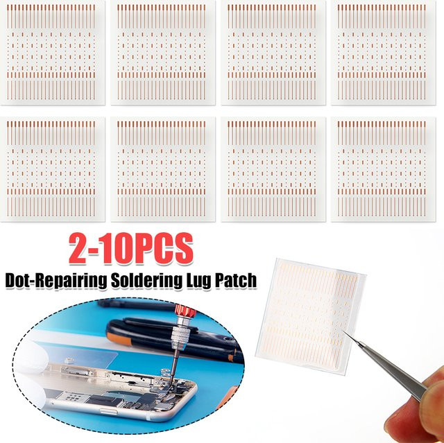 MOJOYCE 208 Reparatur-Patches Gold Punktleitfähige Lötpads für IC-Chip-Mikrolötung und Handy-Reparatur - Bild 1