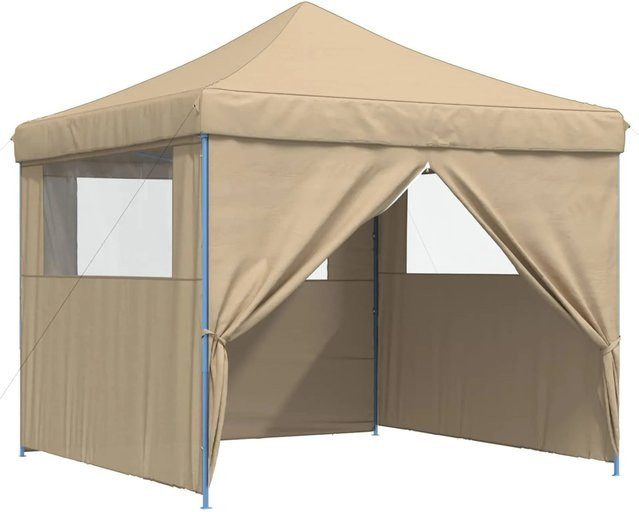 vidaXL Party-Zelt Beige aus Oxford-Stoff und PVC, B/T/H: 292 x 292 x 315 cm - Bild 1
