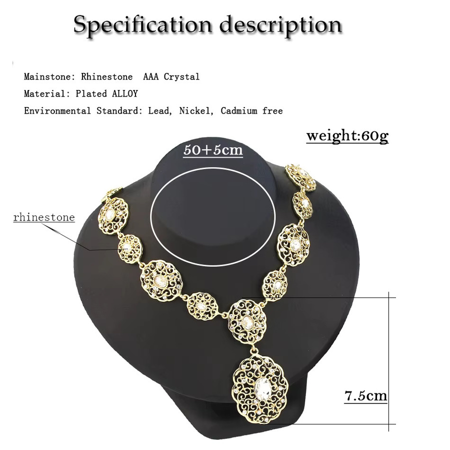 Sun spicems Choker Halskette, Gold, Kristall, Damen - Bild 3